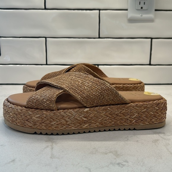 Beach By Matisse Hali Platform Sandal Boho Raffia Woven Women’s Size 7 - Picture 13 of 16